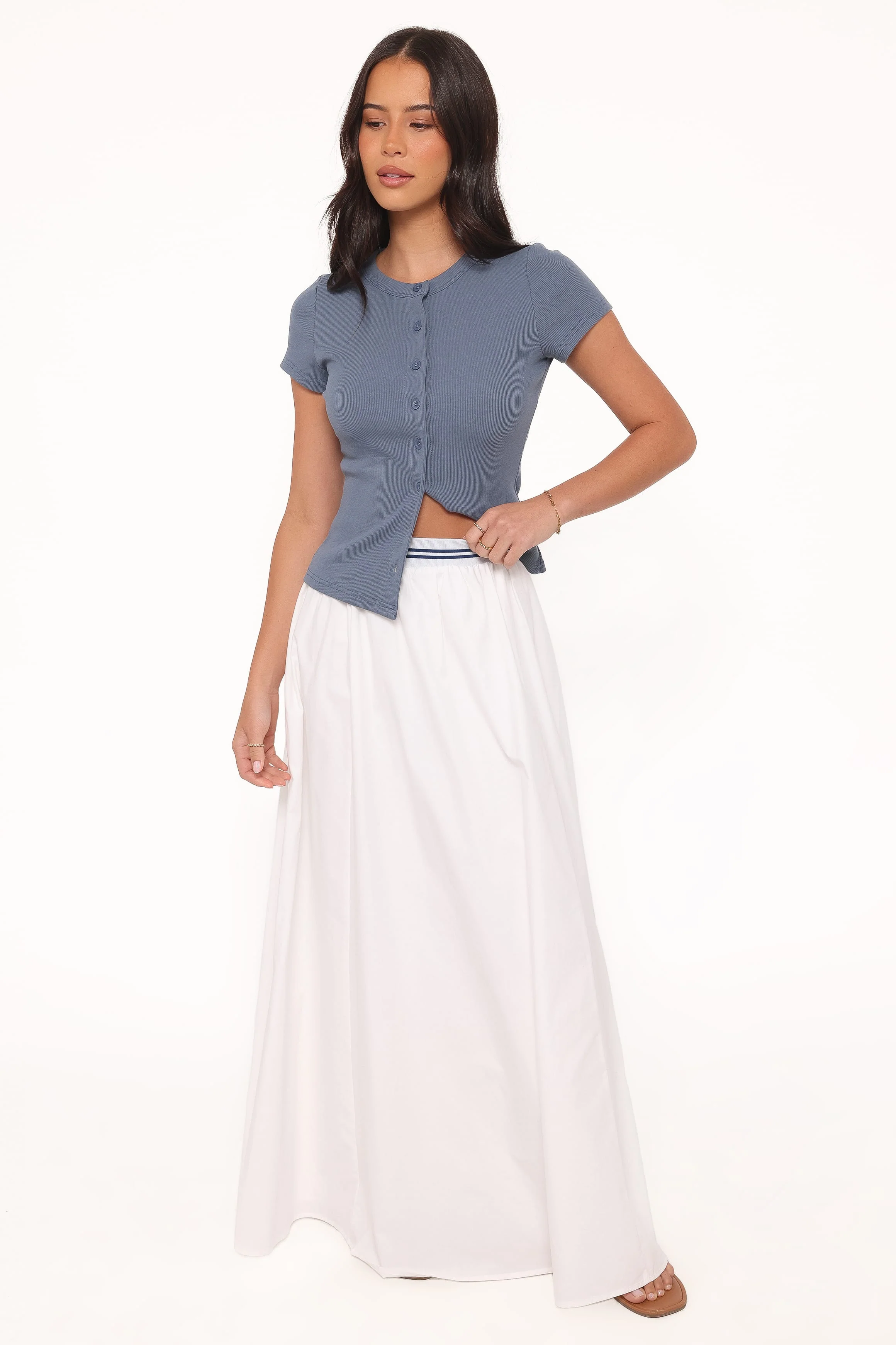 Christine Maxi Skirt - White