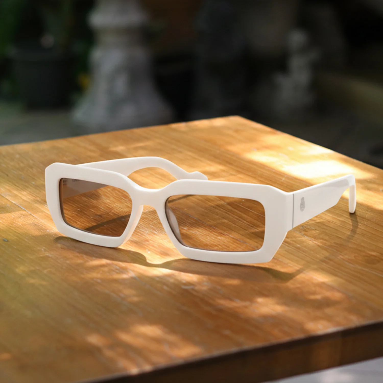 Square Real Madrid Acetate Sunglasses White