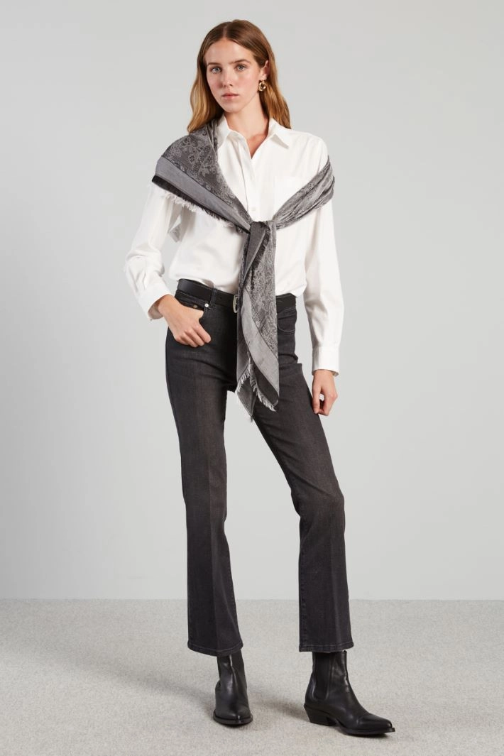 Cotton Oxford shirt - WHITE