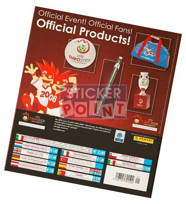 Panini EURO 2008 Empty Album - Various Versions
