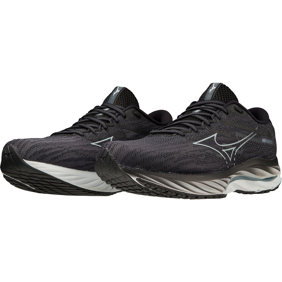Mizuno Wave Rider 27 Running Shoes Men - Ebony / Illusion Blue / Black