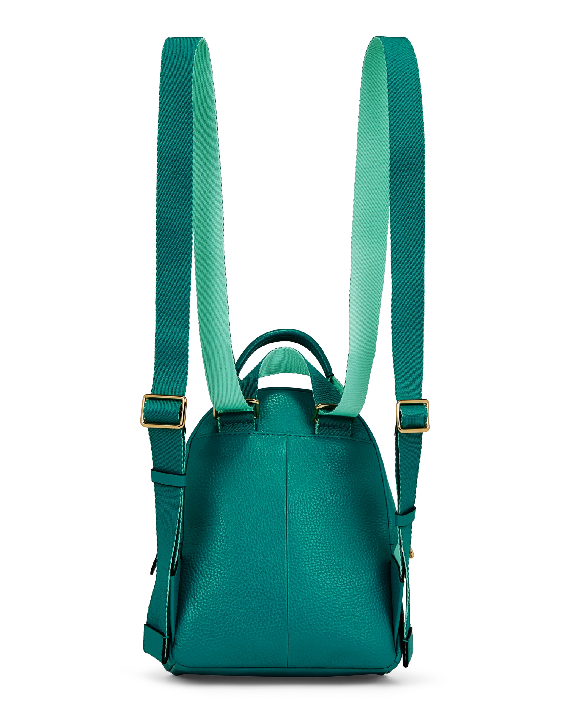 ECCO Round Pack Rucksack aus Leder Grün 23X20,5X10,5 cm