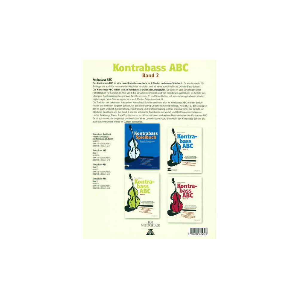 Edition Hug Kontrabass ABC 2 Schule – Thomann Ireland