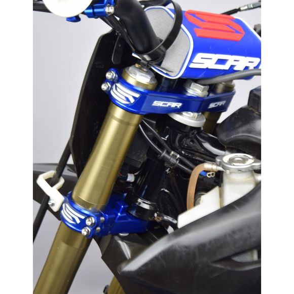 Tés de fourche Scar Triple Clamps - Offset 25mm - BleuRef : SCR0267 / S1422