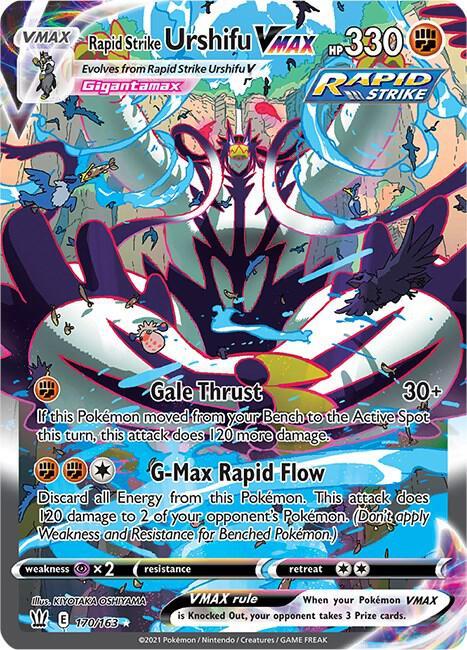 Pokemon SWSH05: Battle Styles 170/163 Rapid Strike Urshifu VMAX (Alternate Art Secret) Near Mint