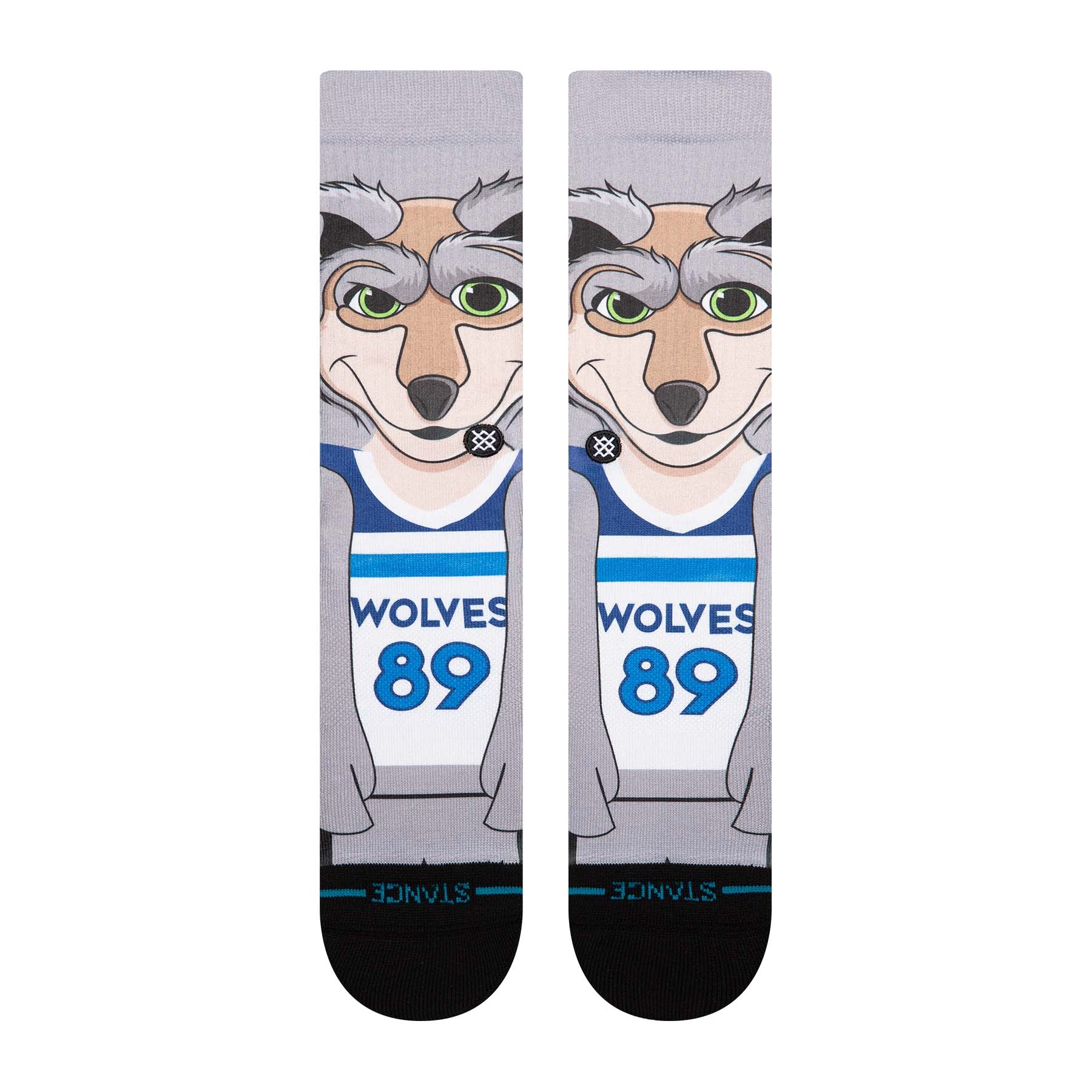 Minnesota Timberwolves Mascot Stance NBA Crew Socken