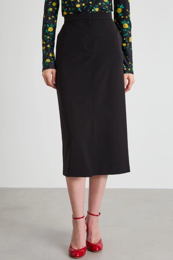 Straight skirt - BLACK