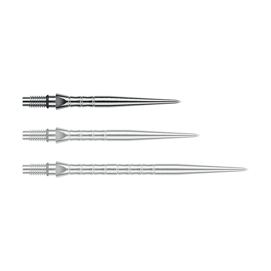 Winmau Switch Point Wave steel dart tips - Silver Effect