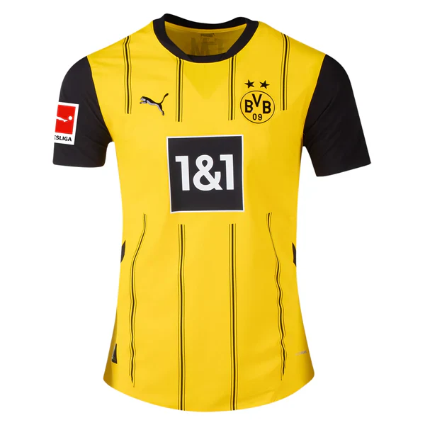 Borussia Dortmund Authentic Home Jersey w/ Bundesliga Patch 24/25 (Faster Yellow/ Black)