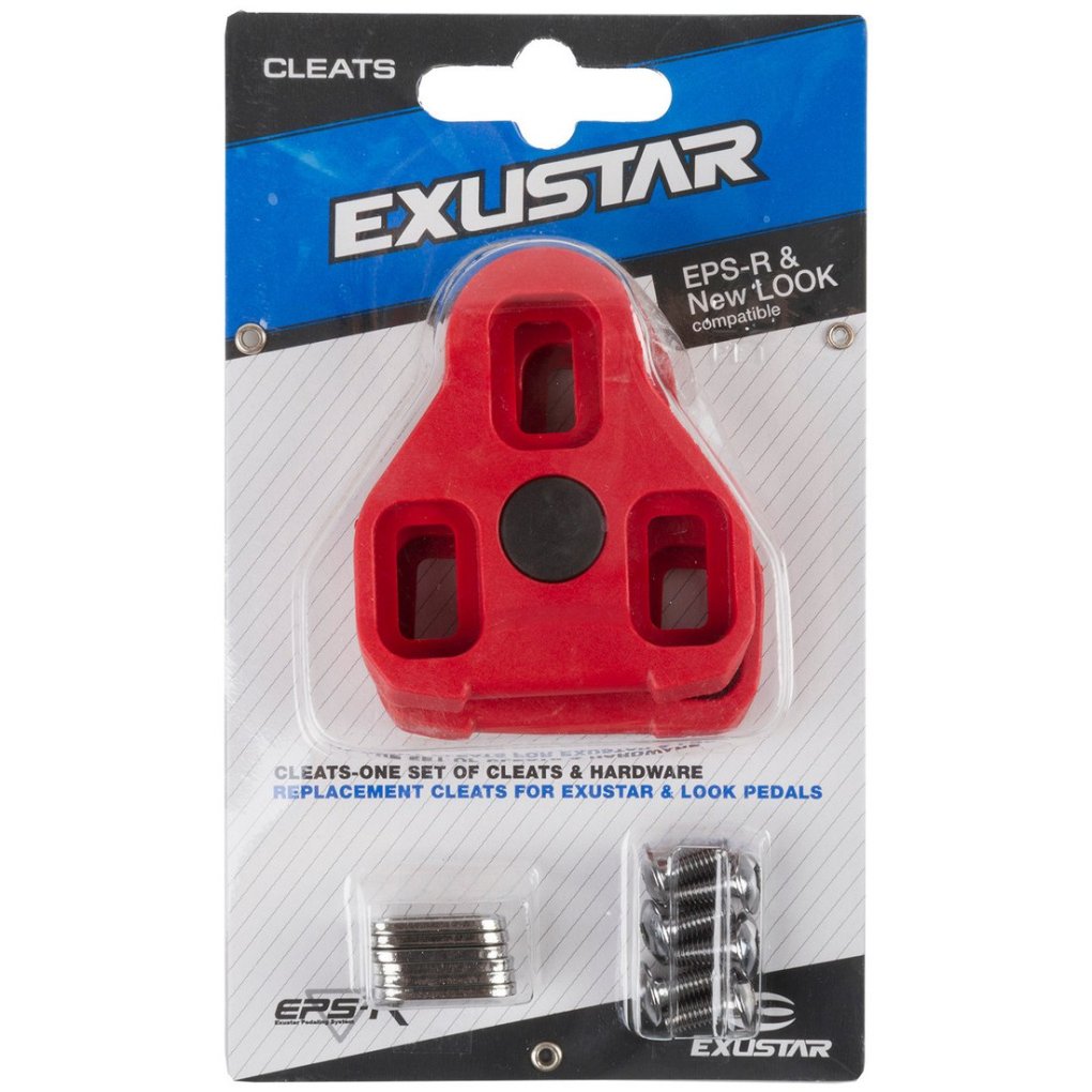 Exustar E-ARC10 Pedal Cleats - 7° Floating - rot