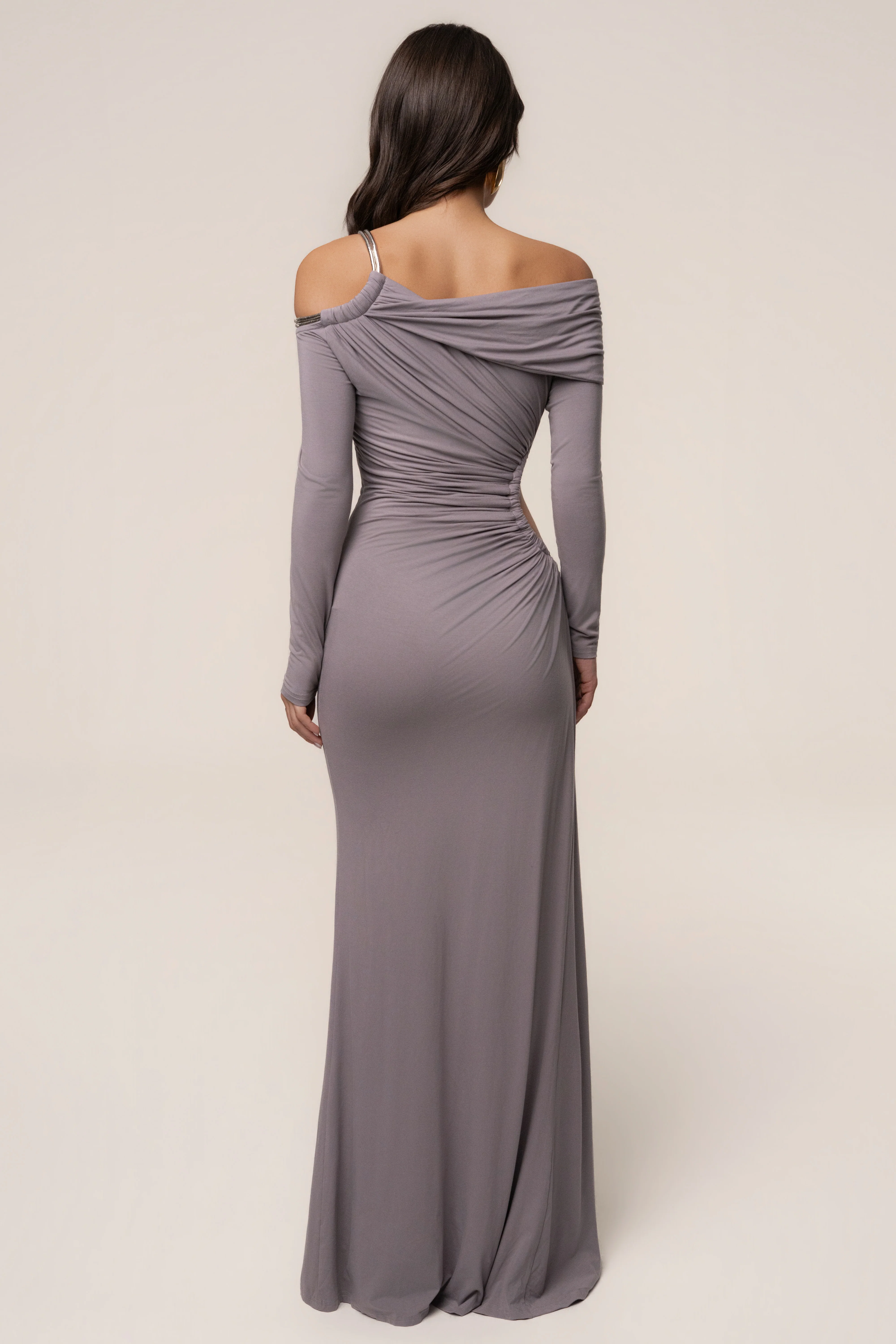 Grey Gilded Grace Maxi Dress