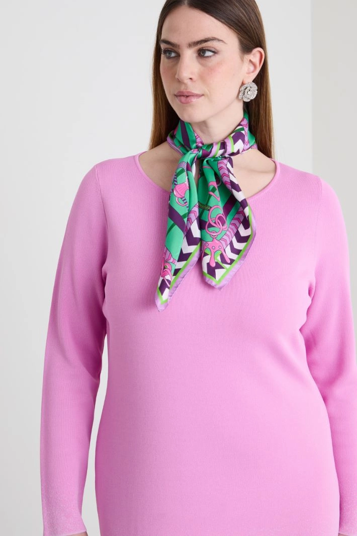 Silk twill scarf - GREEN