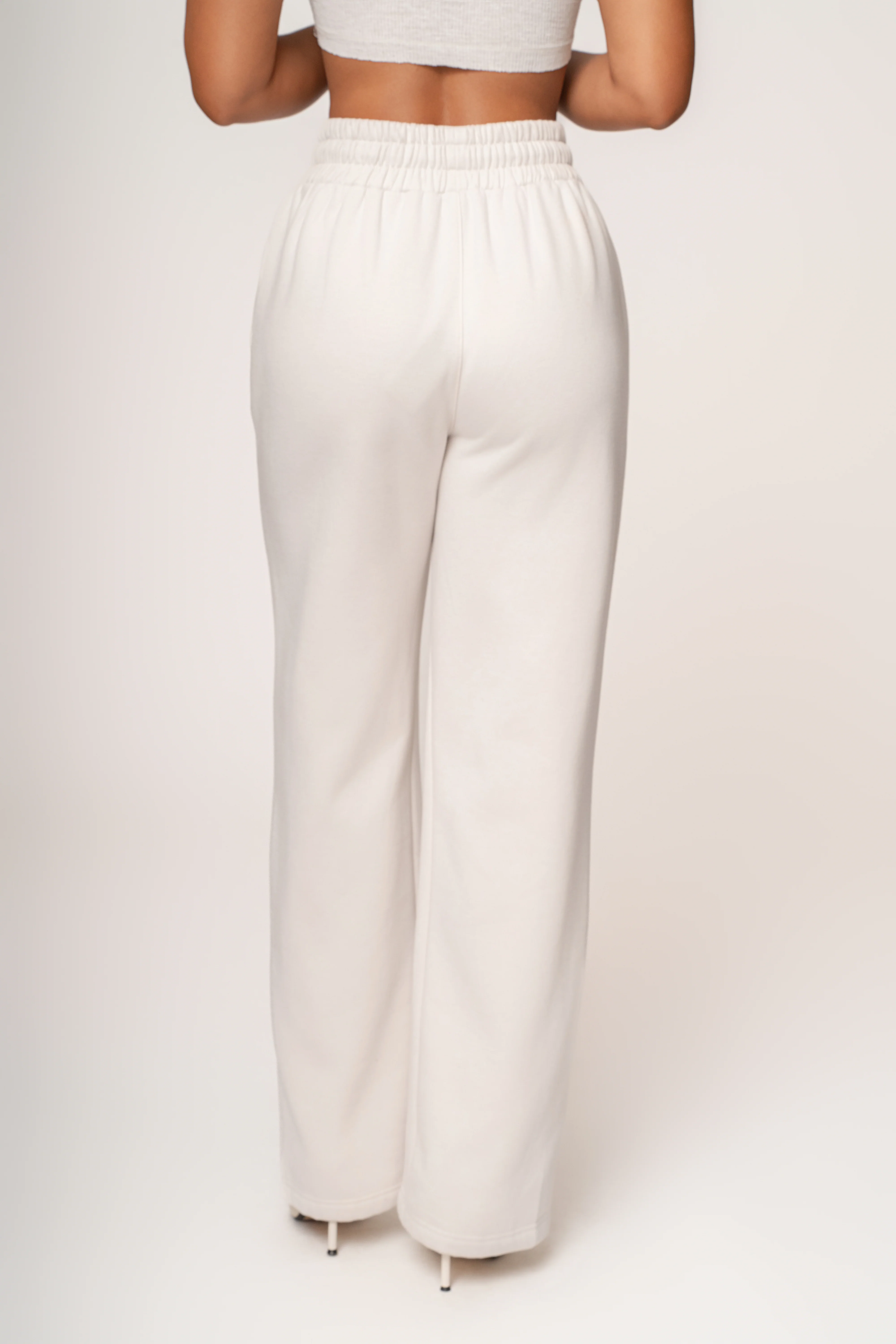 Bone JLUXLABEL Logo Fleece Pants
