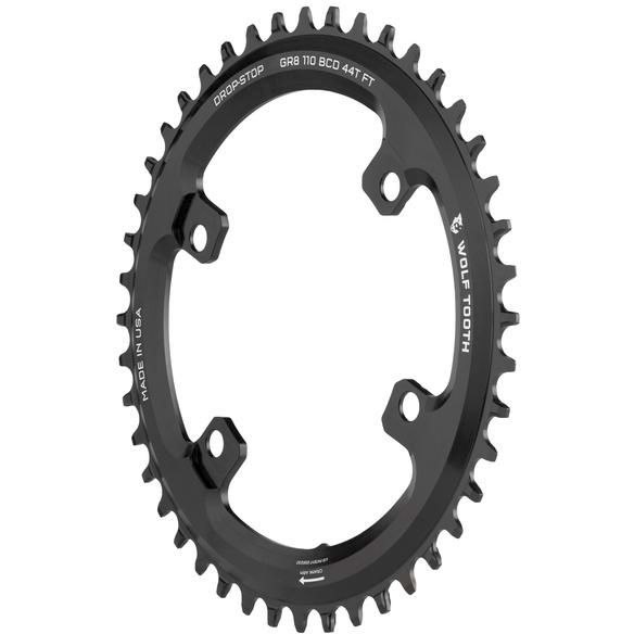 Wolf Tooth Chainring for Shimano GRX 110 BCD 4-Bolt - Drop Stop - black