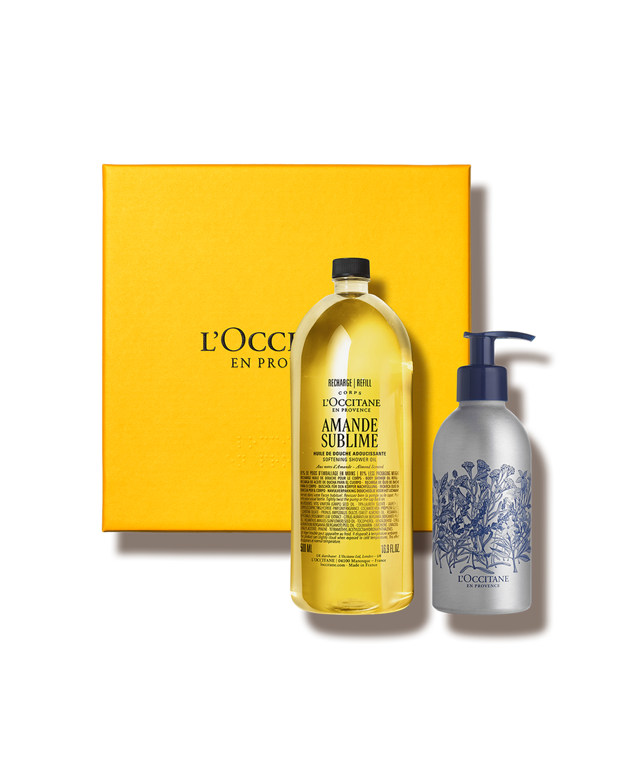 Almond Shower Oil Refill with Forever Bottle