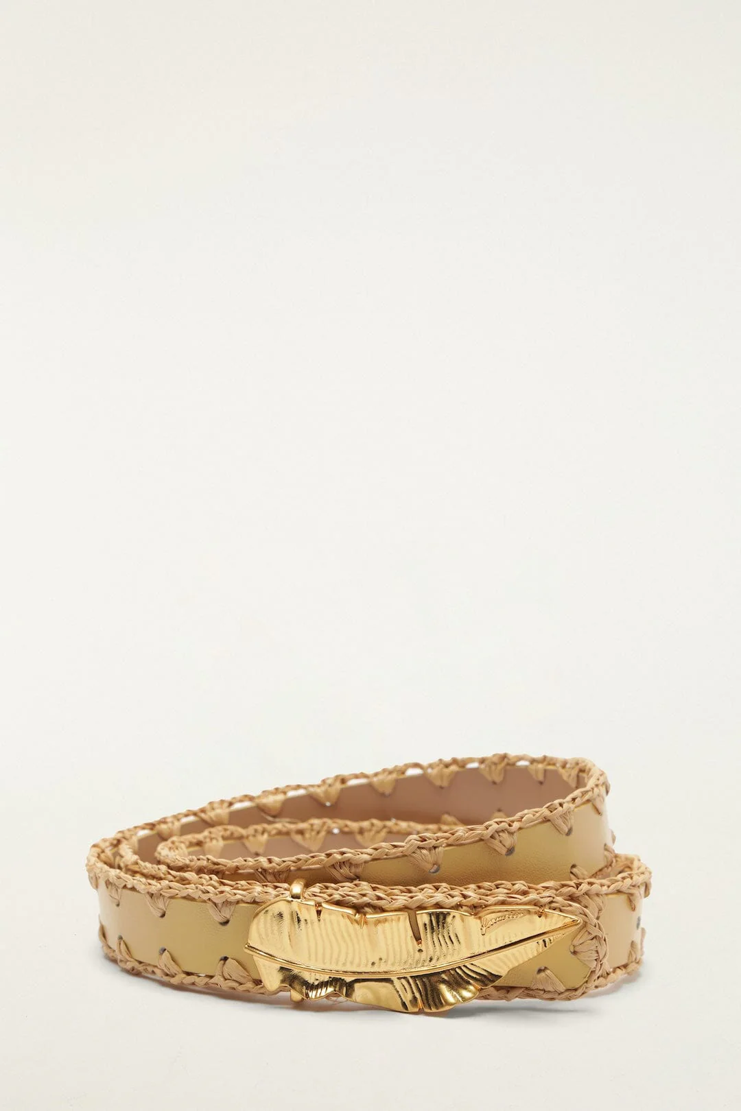 Beige Double Sided Strap Belt