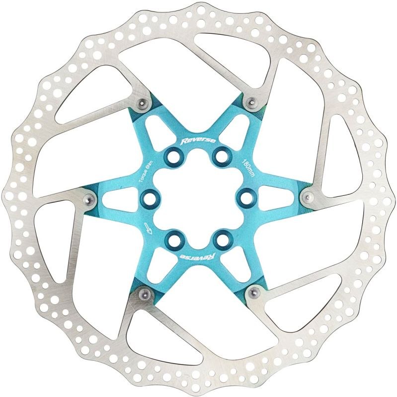 Reverse Components Alu/Steel Brake Disc - light blue