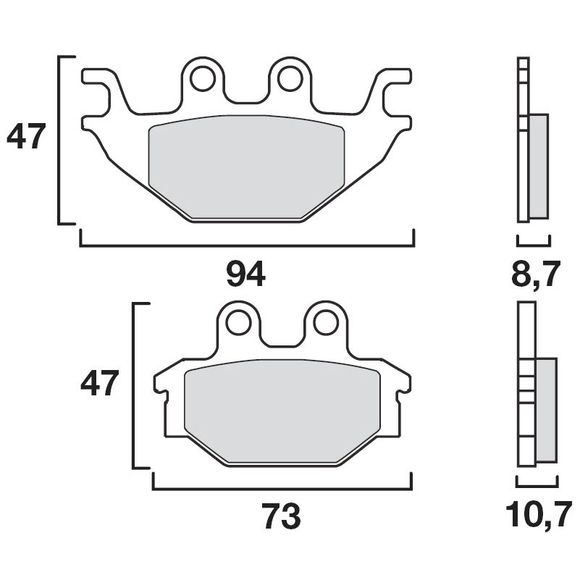 Brembo Sinter Metal Sintered Rear Brake PadsRef: 07GR52SX