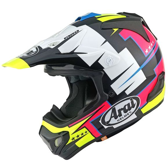 Cross helmet Arai MX -V Evo Battle 2025 - YellowRef: AI0653
