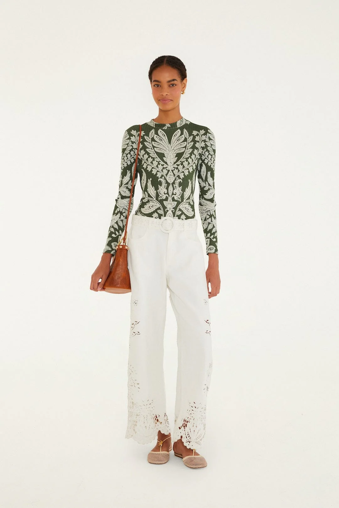 Dark Green Miranda Long Sleeve Bodysuit