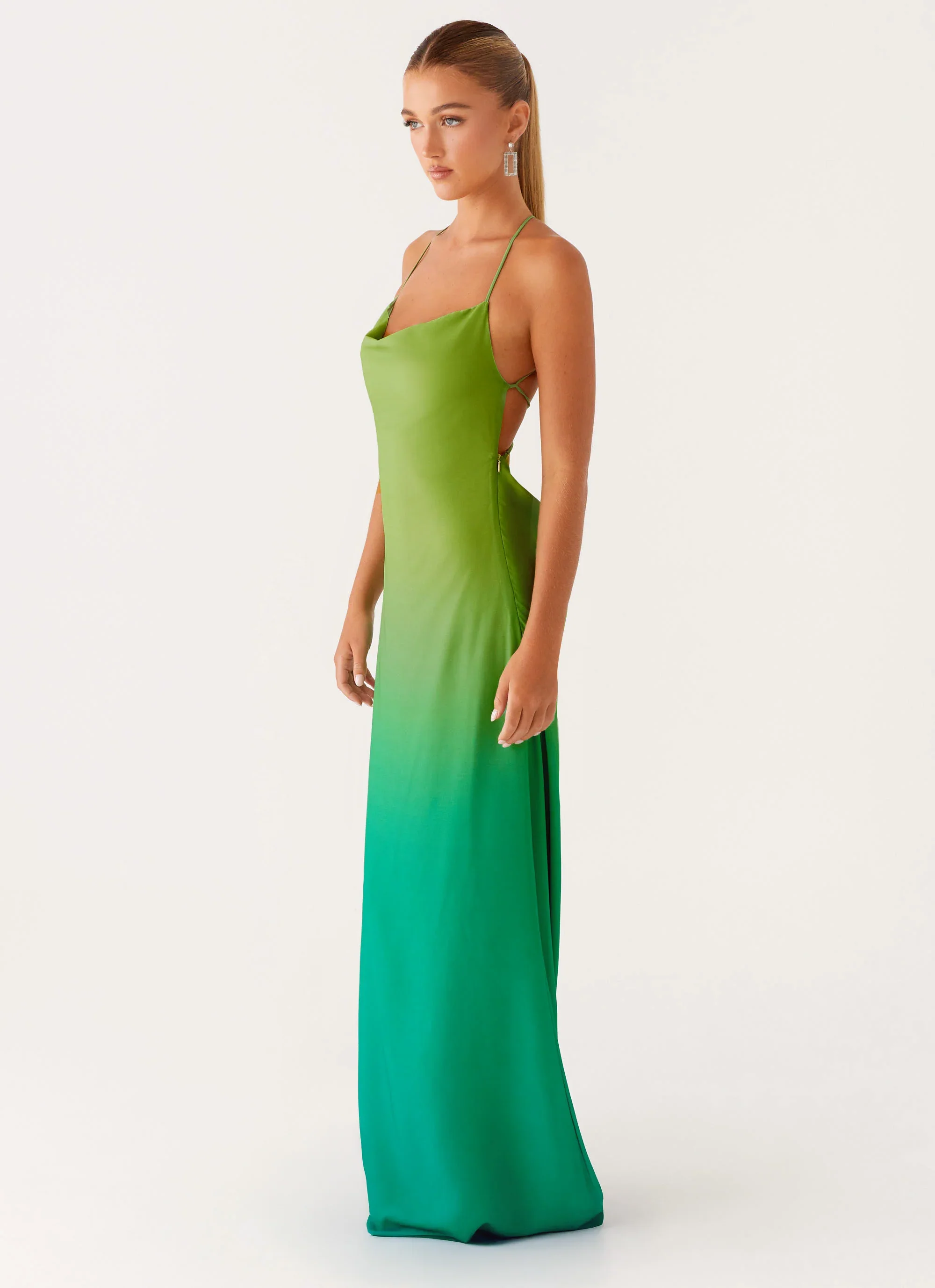 Opposites Attract Maxi Dress - Green Ombre