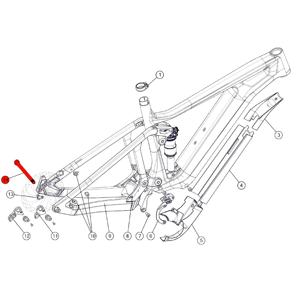 BMC Thru Axle for Trailfox AMP (MY 2018) - Boost 12x148mm - 301237
