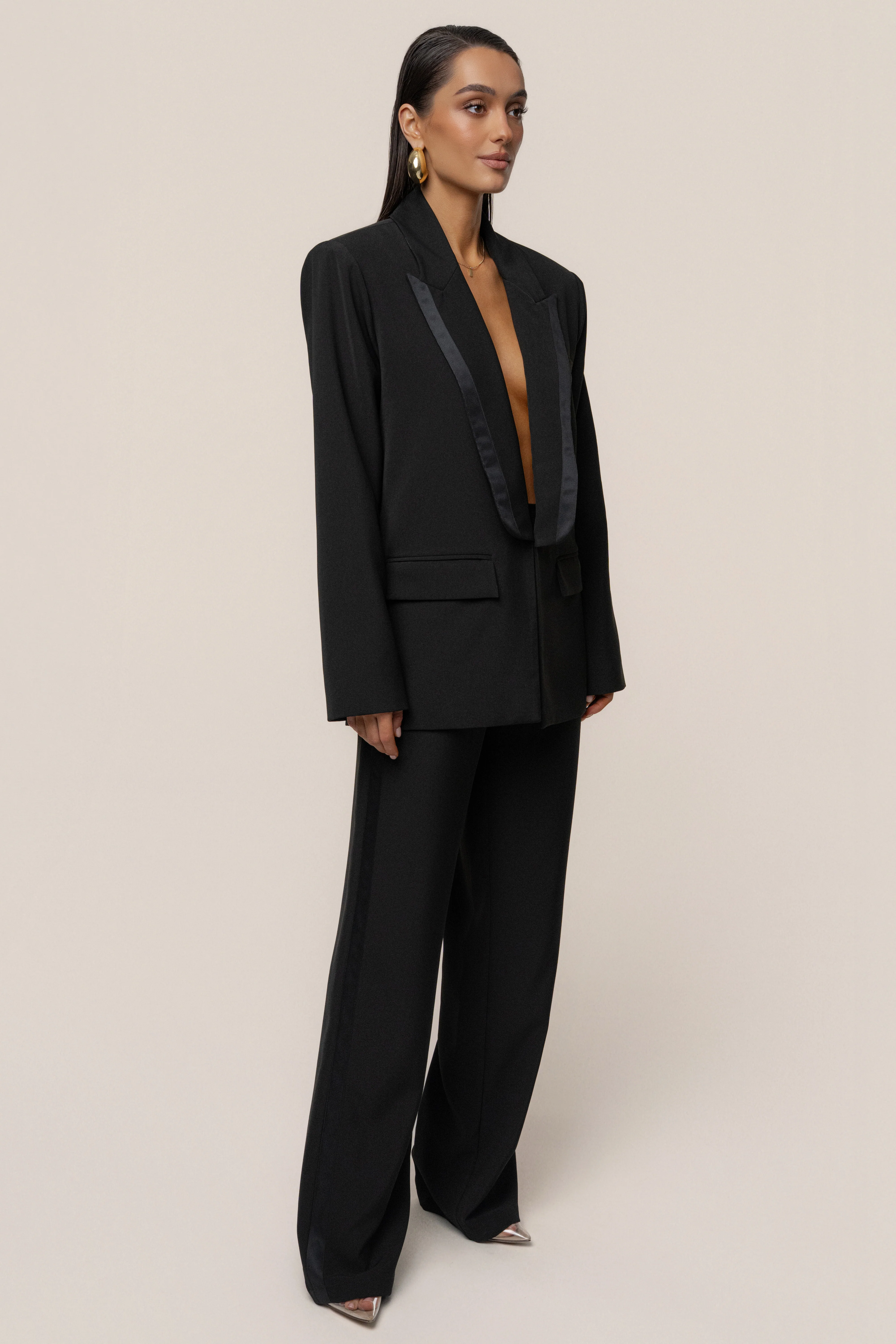 Black Suite Life Woven Pant