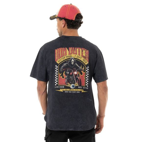 T-Shirt manches courtes Von Dutch REAPER - GrisRef : VDH0362