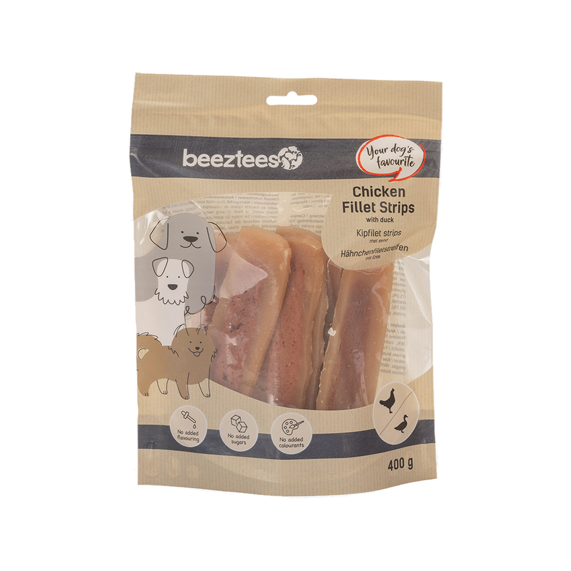 Beeztees Chicken Fillet Strips with Duck - 400 g