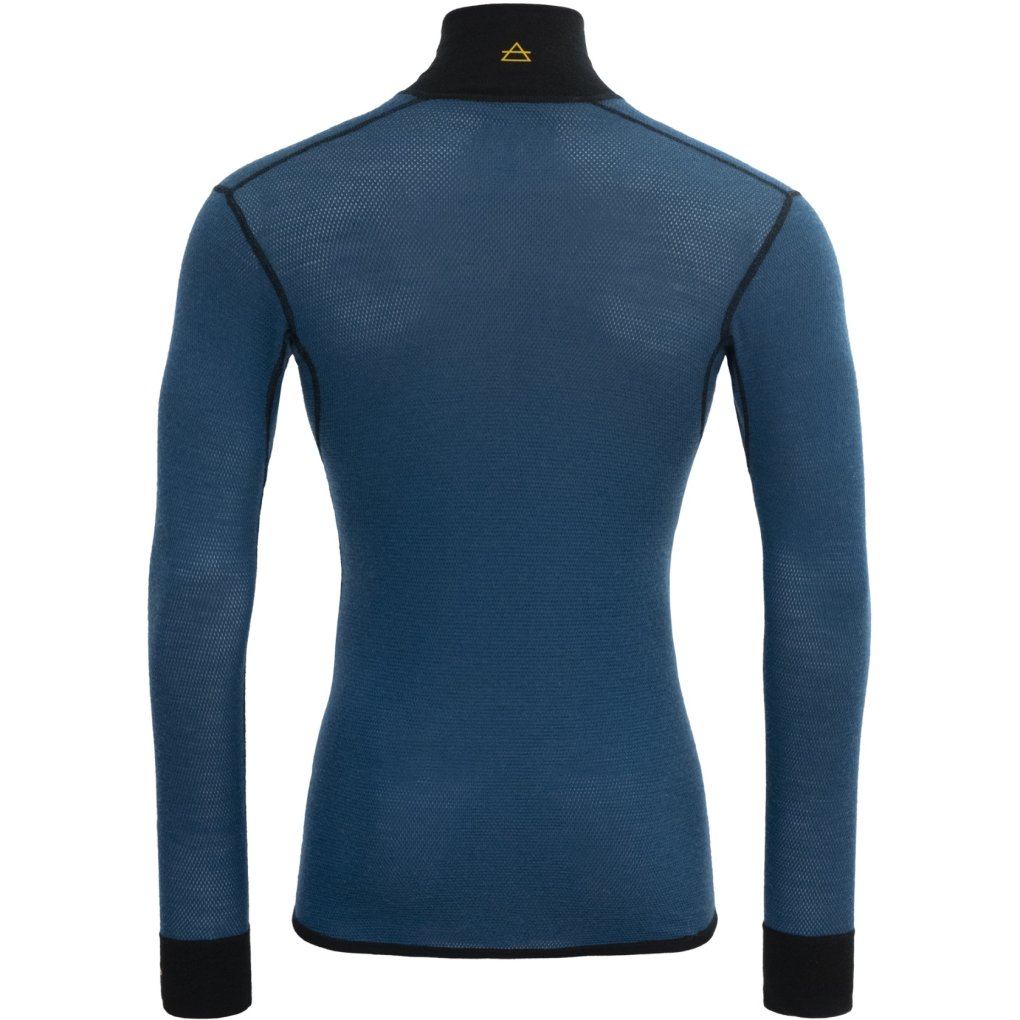 Devold Wool Mesh 190 Zip Neck Men - 422B Flood/Caviar