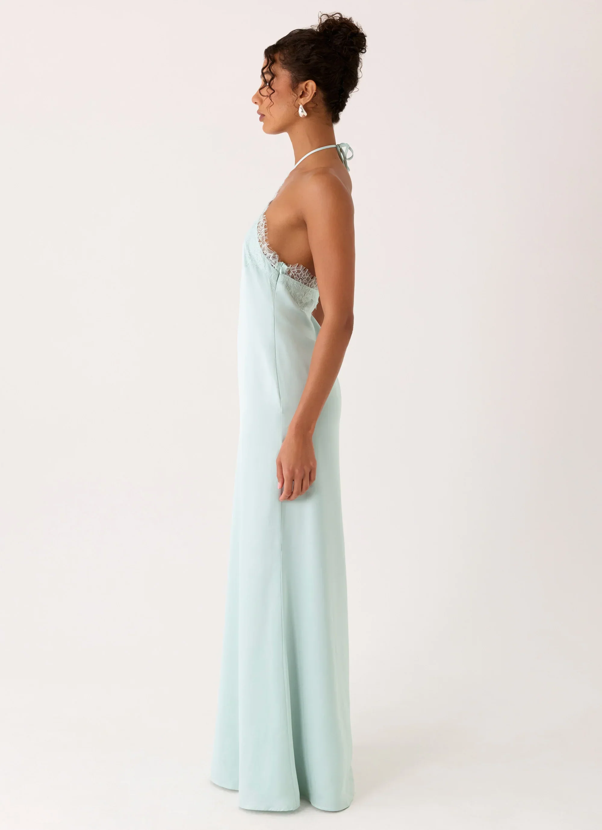Samaria Halter Maxi Dress - Aqua