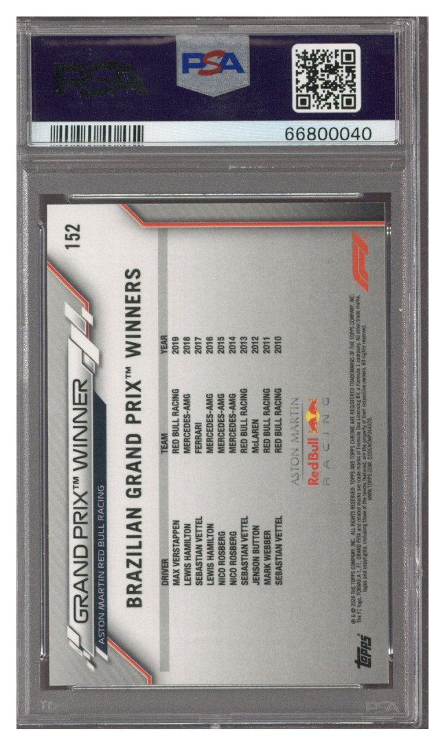 2020 TOPPS CHROME F1 MAX VERSTAPPEN #152 PSA 10