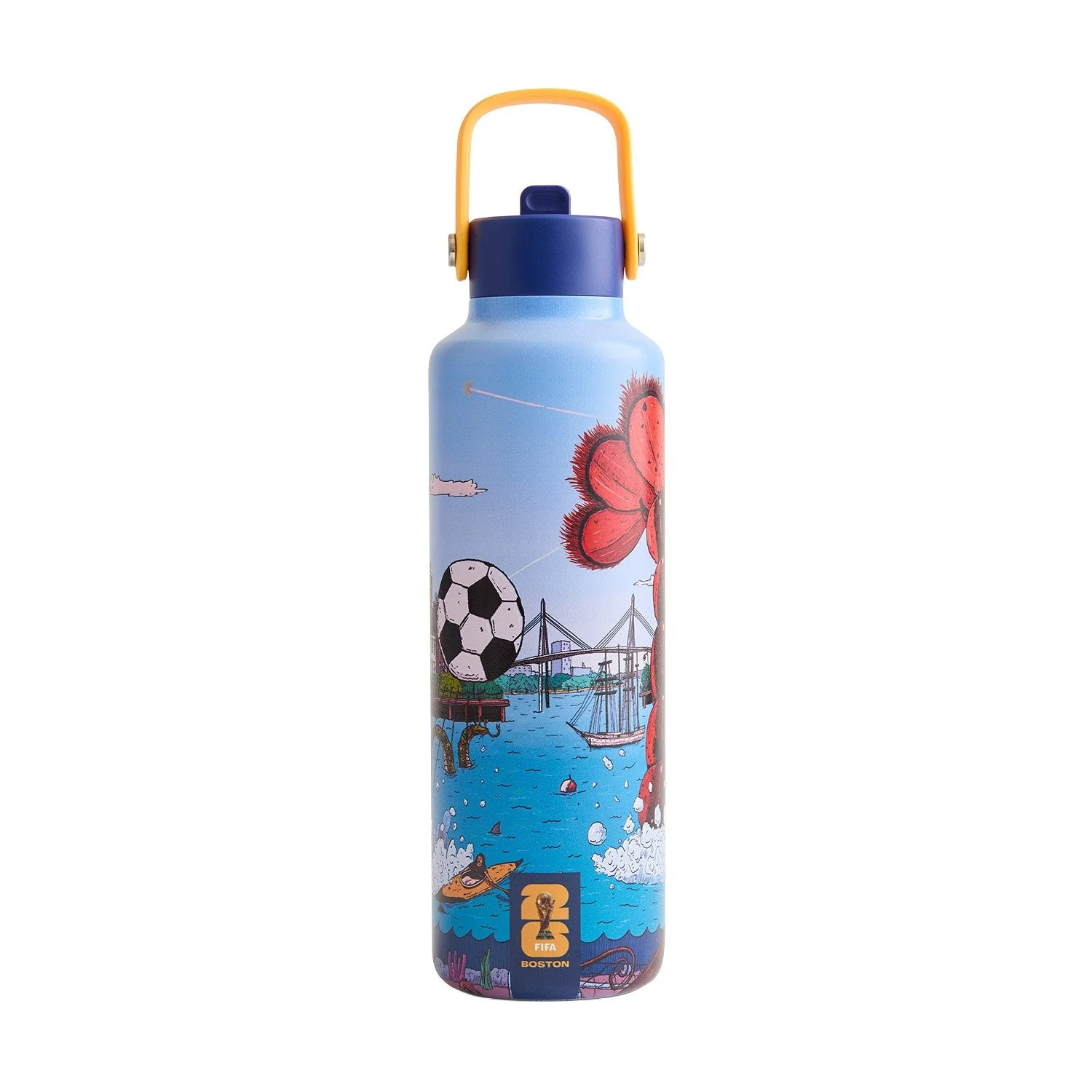 2026 Soccer Fan Collection Boston Poster Water Bottle