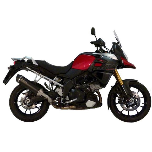 Leo Vince Nero stainless steel silencer - BlackSUZUKI 1000 DL 1000 V-STROM ABS - 2014 - 2016Ref: LV0986/14012