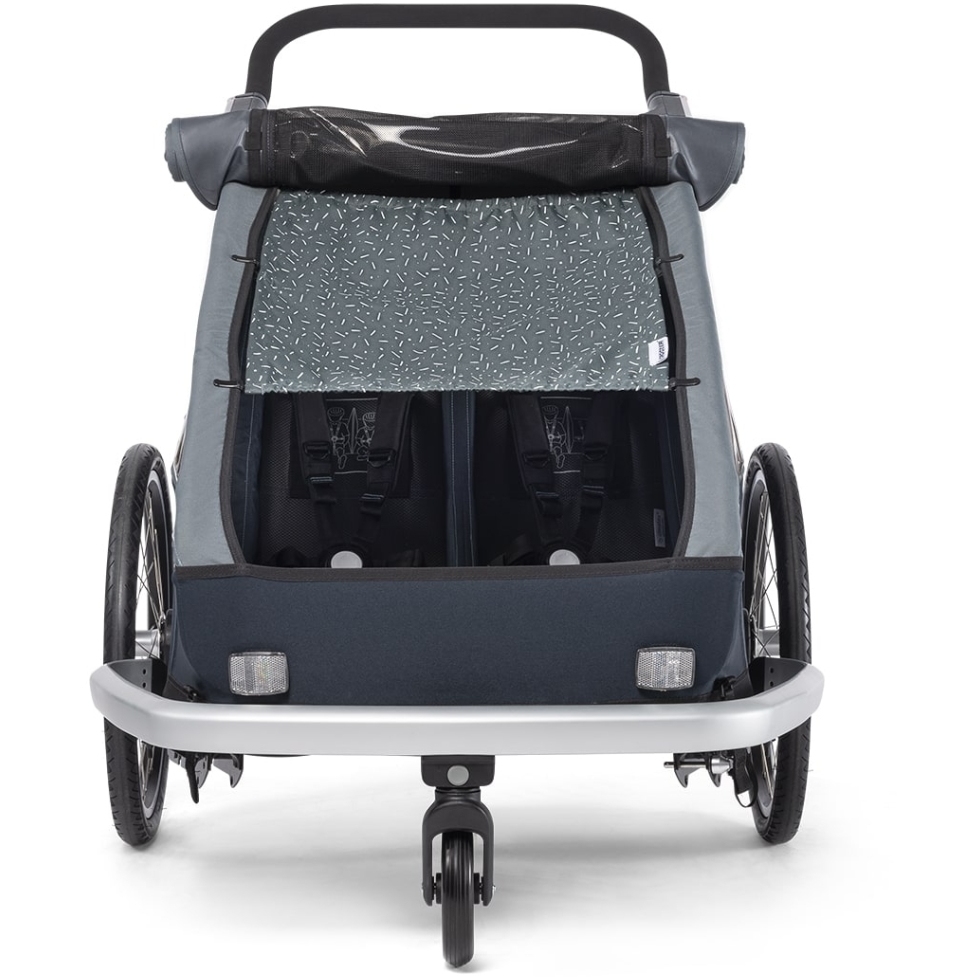 Croozer Sun Cover for Kid Vaaya 2 / Kid Keeke 2 Bike Trailer - berry/collection