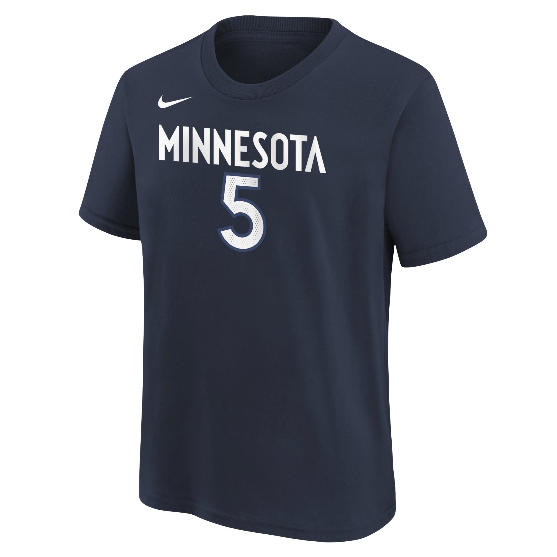 Anthony Edwards #5 Minnesota Timberwolves Player NBA T-Shirt Navy (YOUTH)