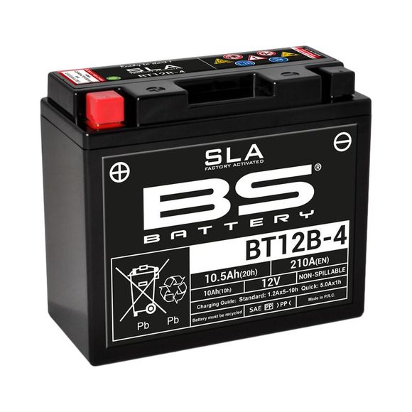 Batterie BS Battery SLA YT12B-4/BT12B-4 ferme Type Acide Sans entretien/prête à l'emploiRef : 321788 / 1080658