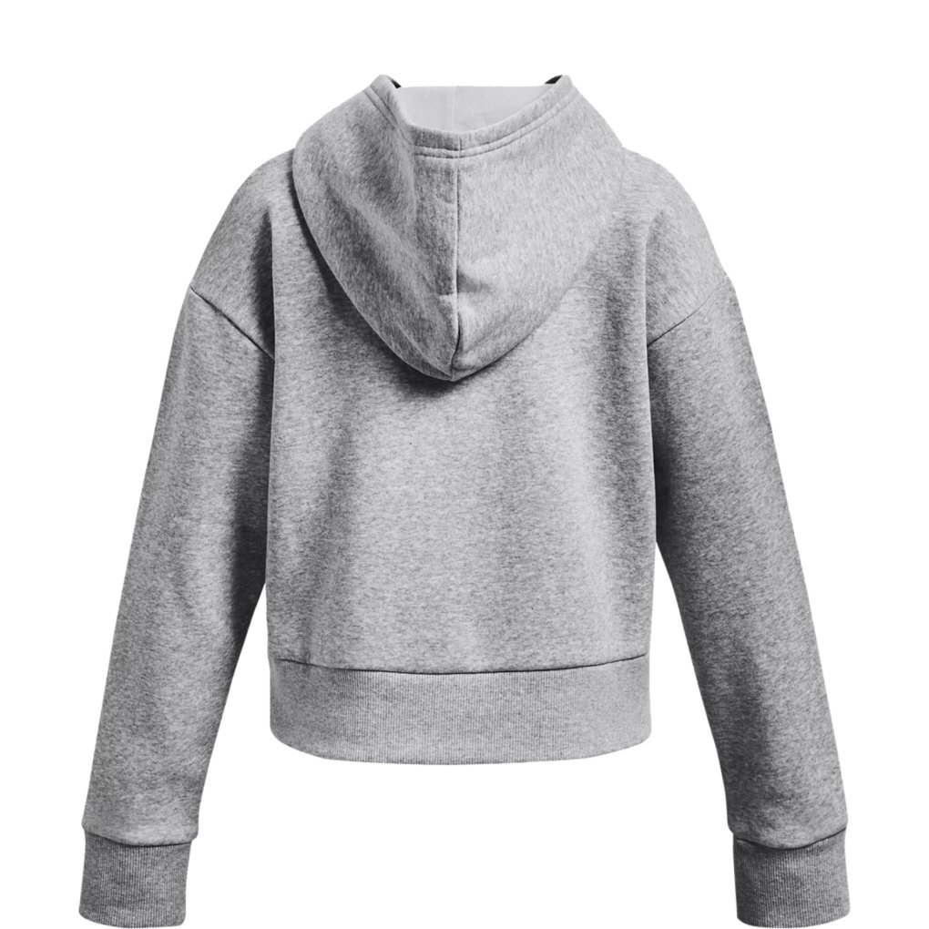 Under Armour UA Rival Fleece Crop Hoodie Girls - Mod Gray Light Heather/White