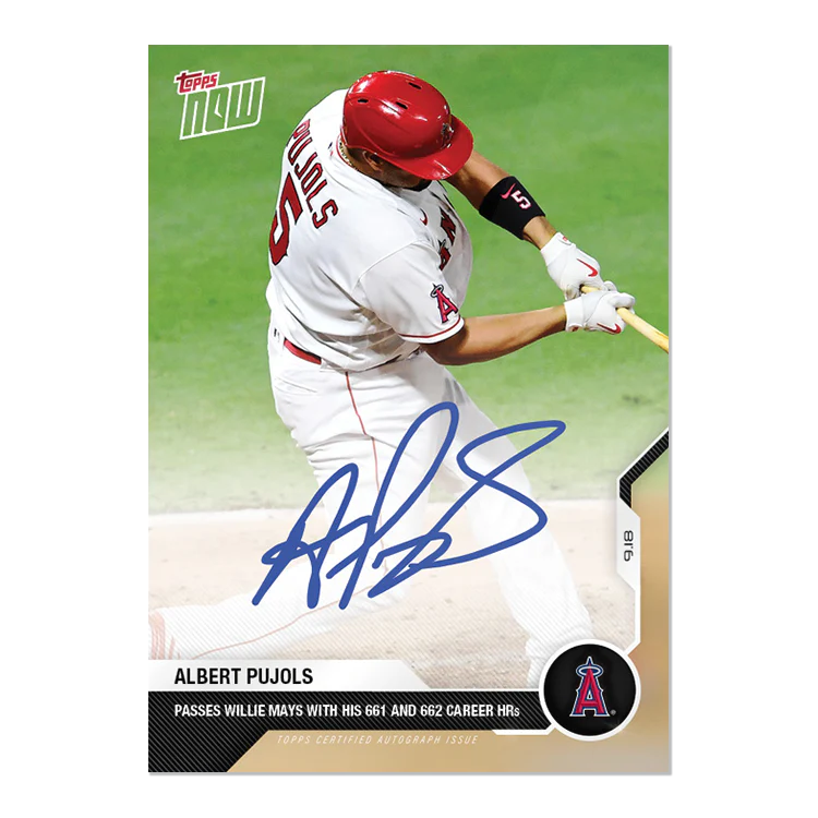 On-Card Auto # to 61 - Albert Pujols - MLB TOPPS NOW® Card A