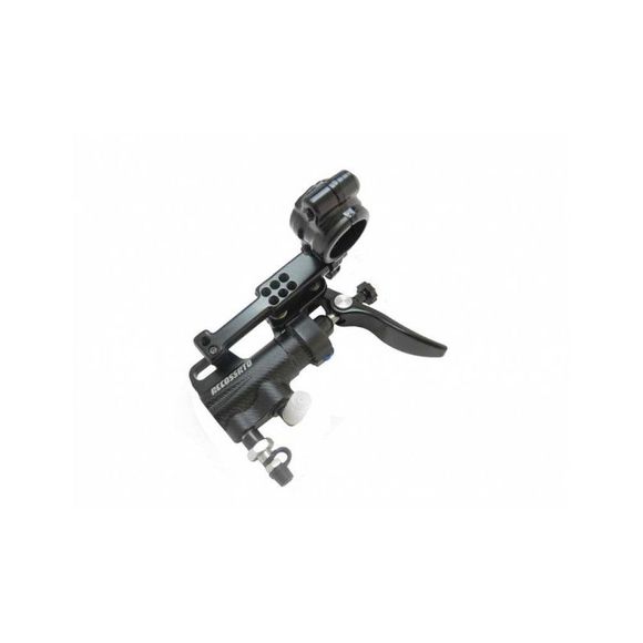 Accossato Rear Brake Master Cylinder Thumb Lever Long with Universal Bracket - BlackRef: Acc0012 / Bp002
