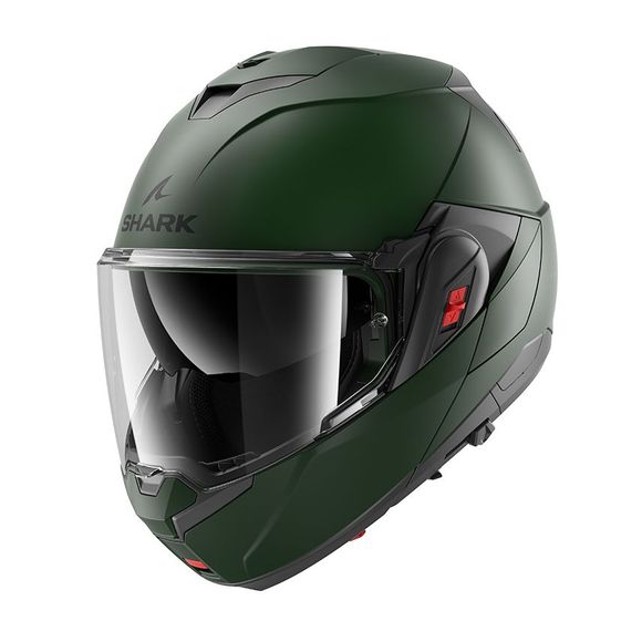 Casque modulable Shark OXO UNI - Noir / VertRef : SH1792-DGM