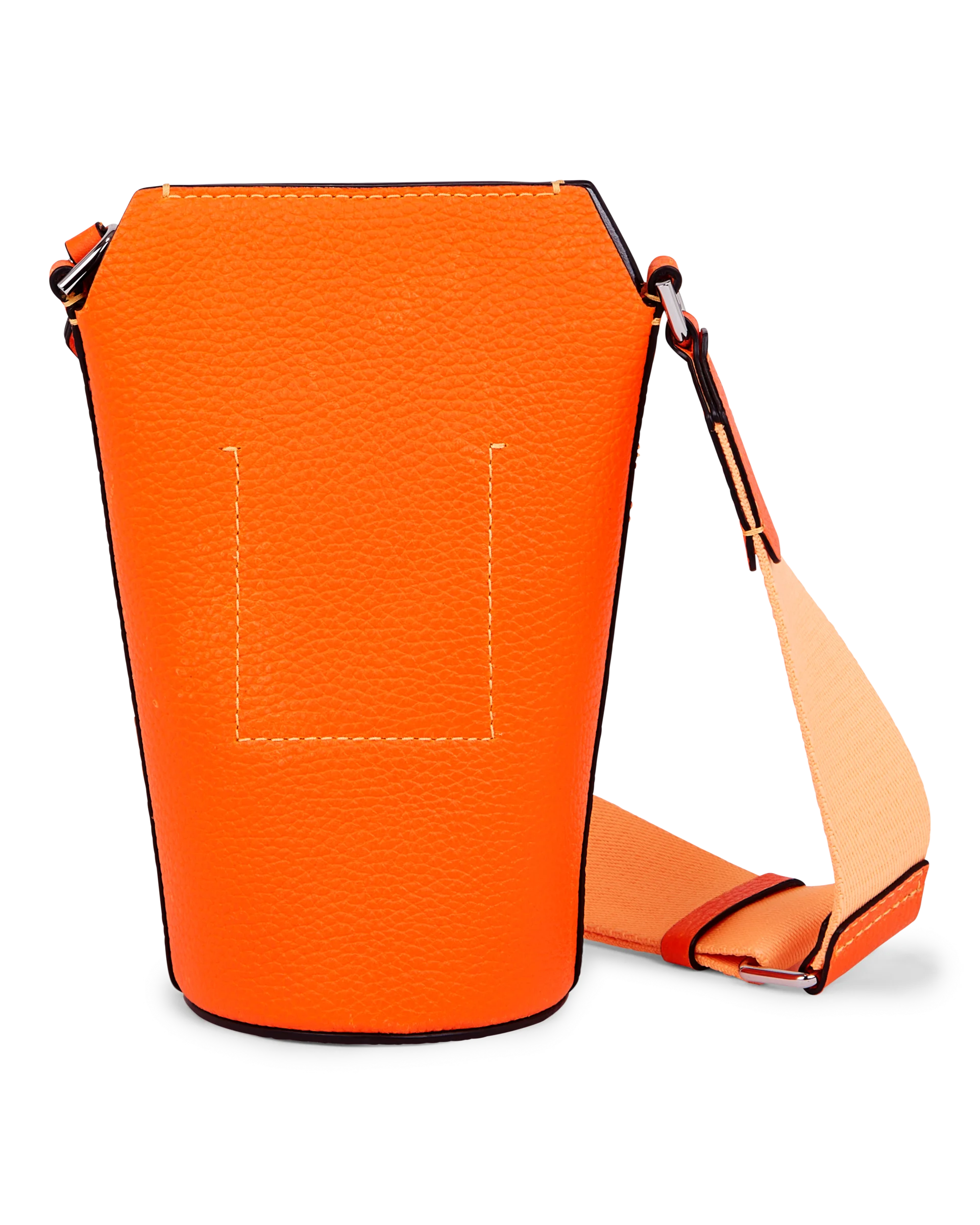 ECCO Pot Bag Umhängetasche aus Leder Orange 20,5X13,5X9,5 cm