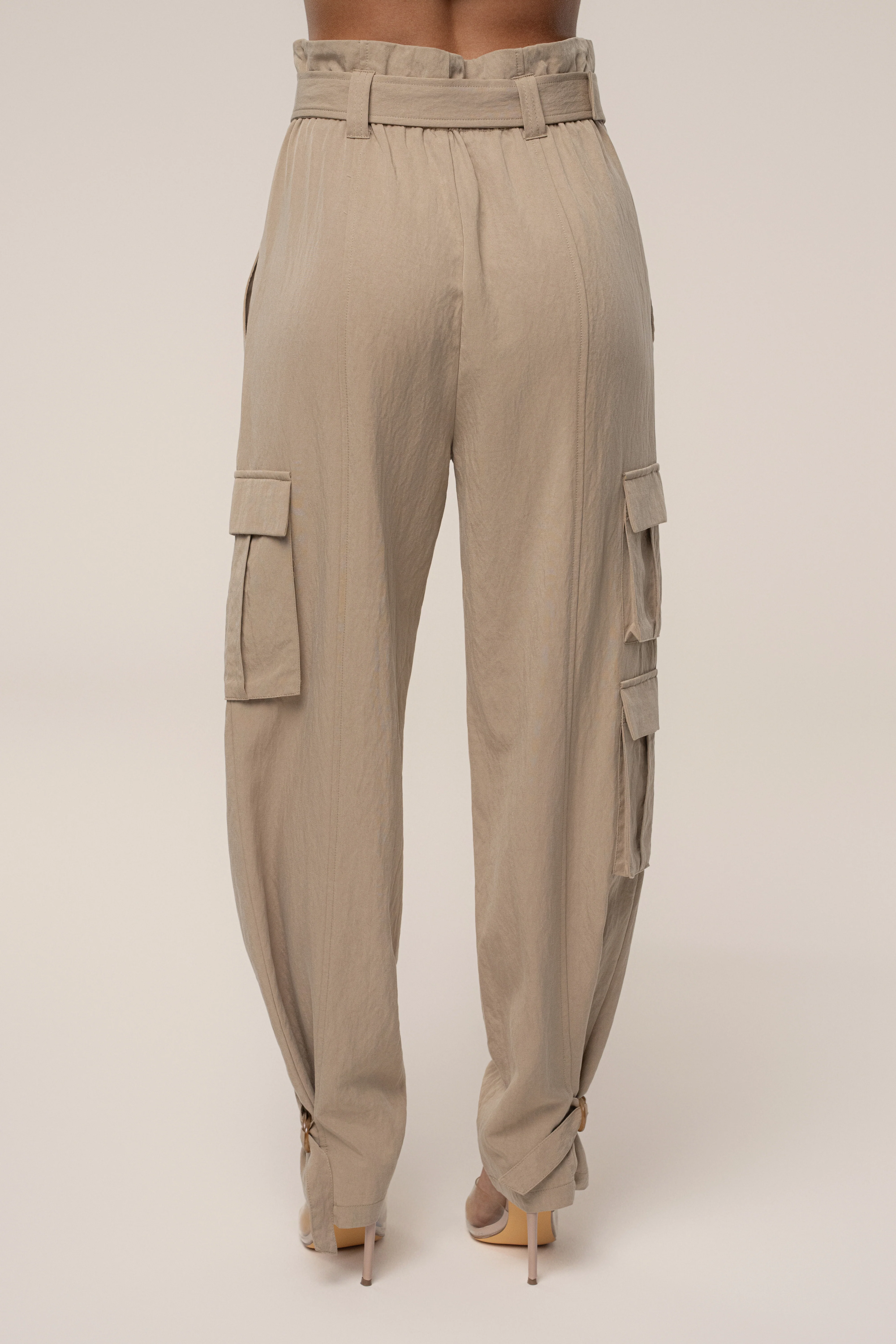 Tan Boundless Belted Cargo Pants