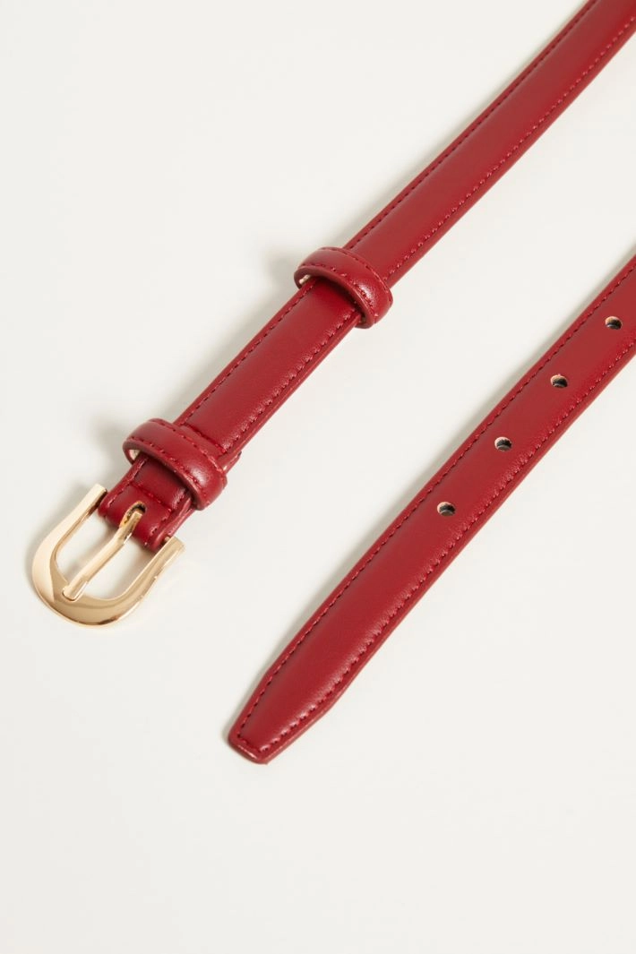 Thin coated belt - RED
