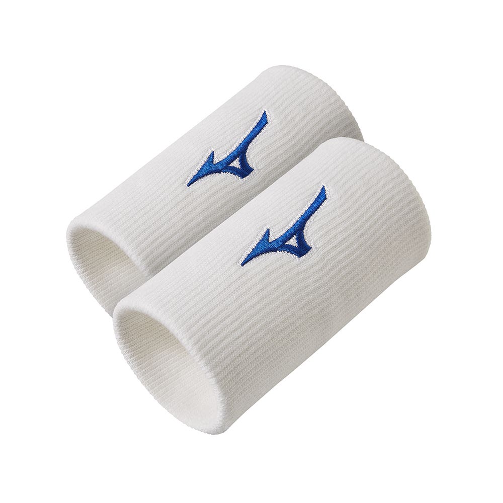 MIZUNO UNISEX LONG WRISTBANDS WHITE