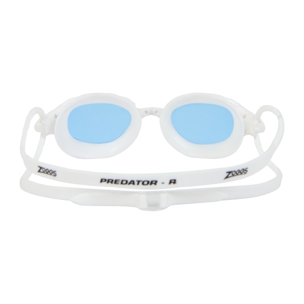 Zoggs Predator Swimming Goggles - Regular Fit - White - Tint Blue