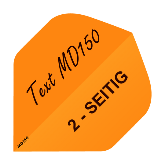 10 Satz Bedruckte Flights 2-Seitig - Wunschtext - MD150 Standard