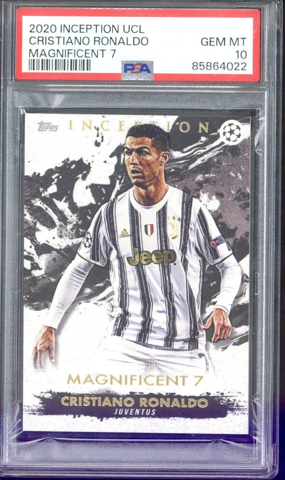 2020 Topps Inception UCL Cristiano Ronaldo Magnificent 7 PSA 10