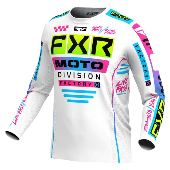 FXR PODIUM GLADIATOR 24 2024 cross jersey - WhiteRef: FXR0465