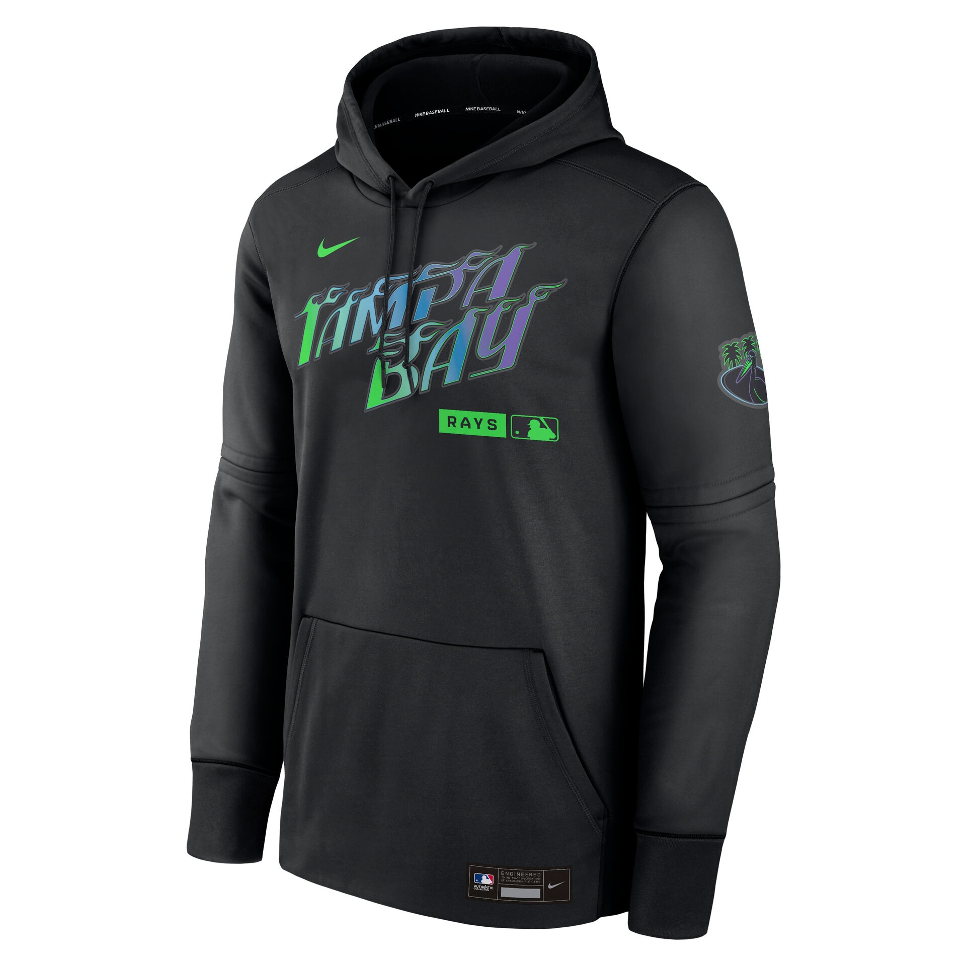 Tampa Bay Rays City Connect 2026 MLB Authentic Therma Hoodie Black